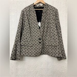 Lane Bryant Houndstooth Polka Dot Blazer
